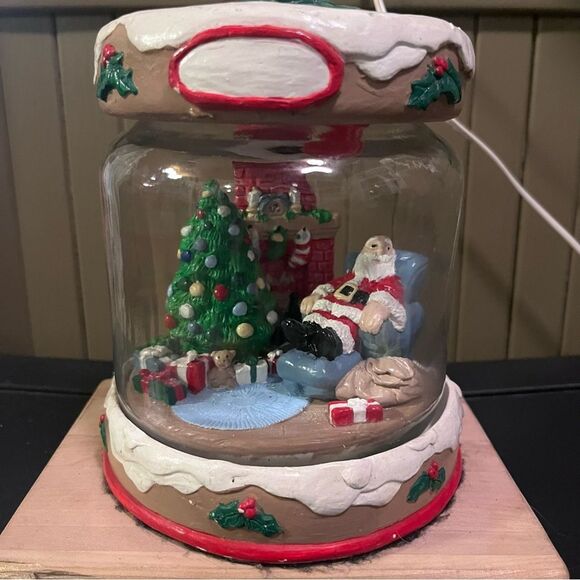 California Creations 1992 Santa living Room Tree Chimney Lamp Nightlight X-Mas - Picture 1 of 13